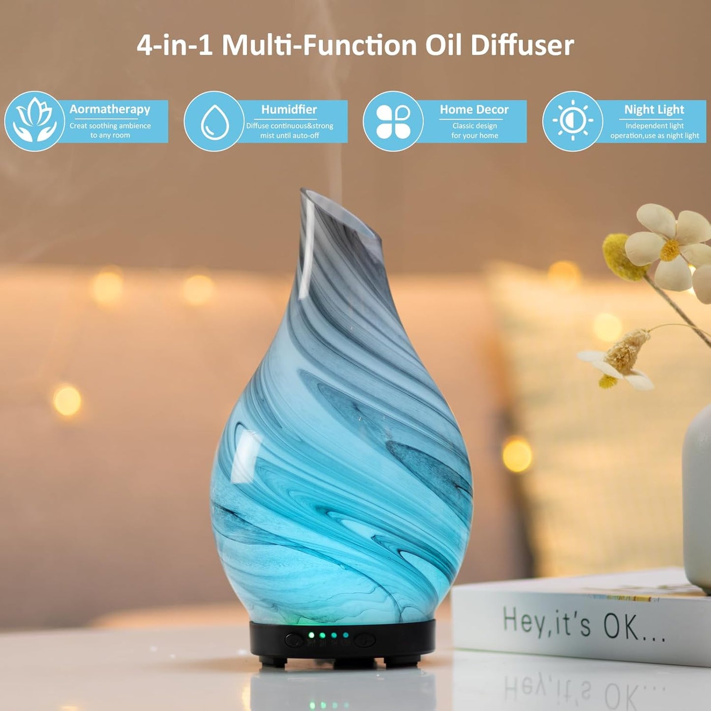 120ML Handmade Glass Essential Oil Diffuser