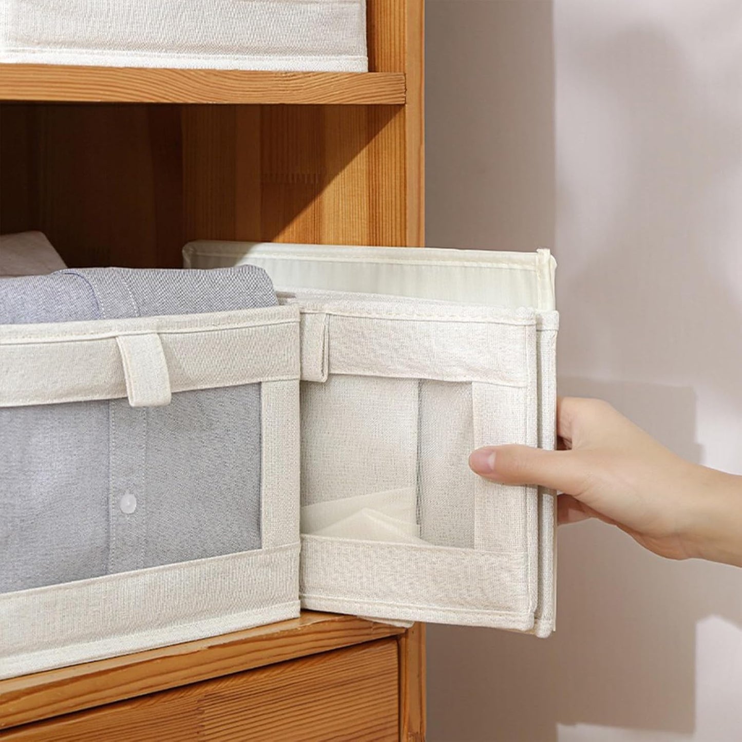 Linen Closet Storage Baskets (4pcs)