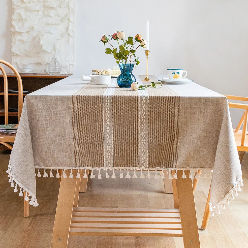 Waterproof Linen & Cotton Tablecloth