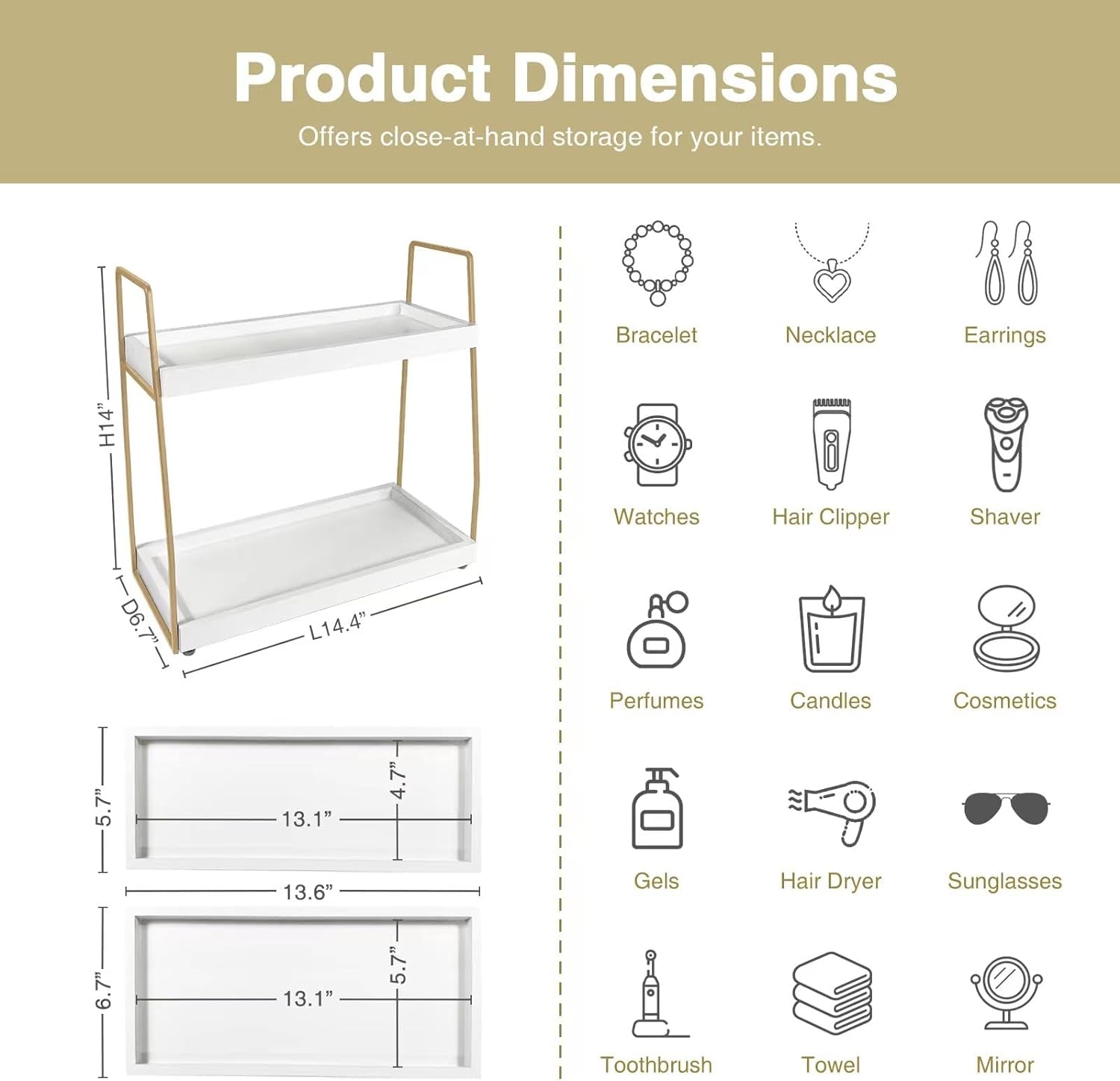 Countertop Bathroom Organizer