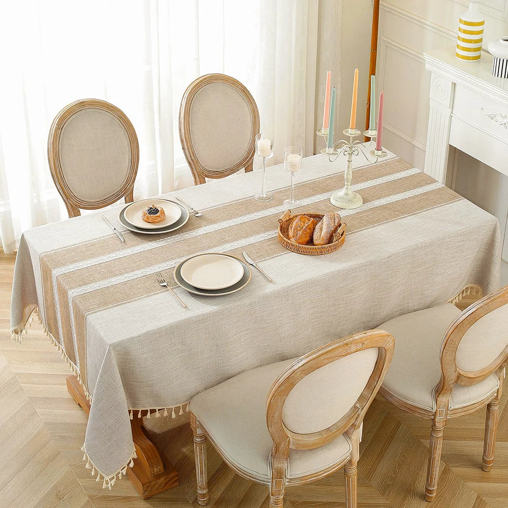 Waterproof Linen & Cotton Tablecloth