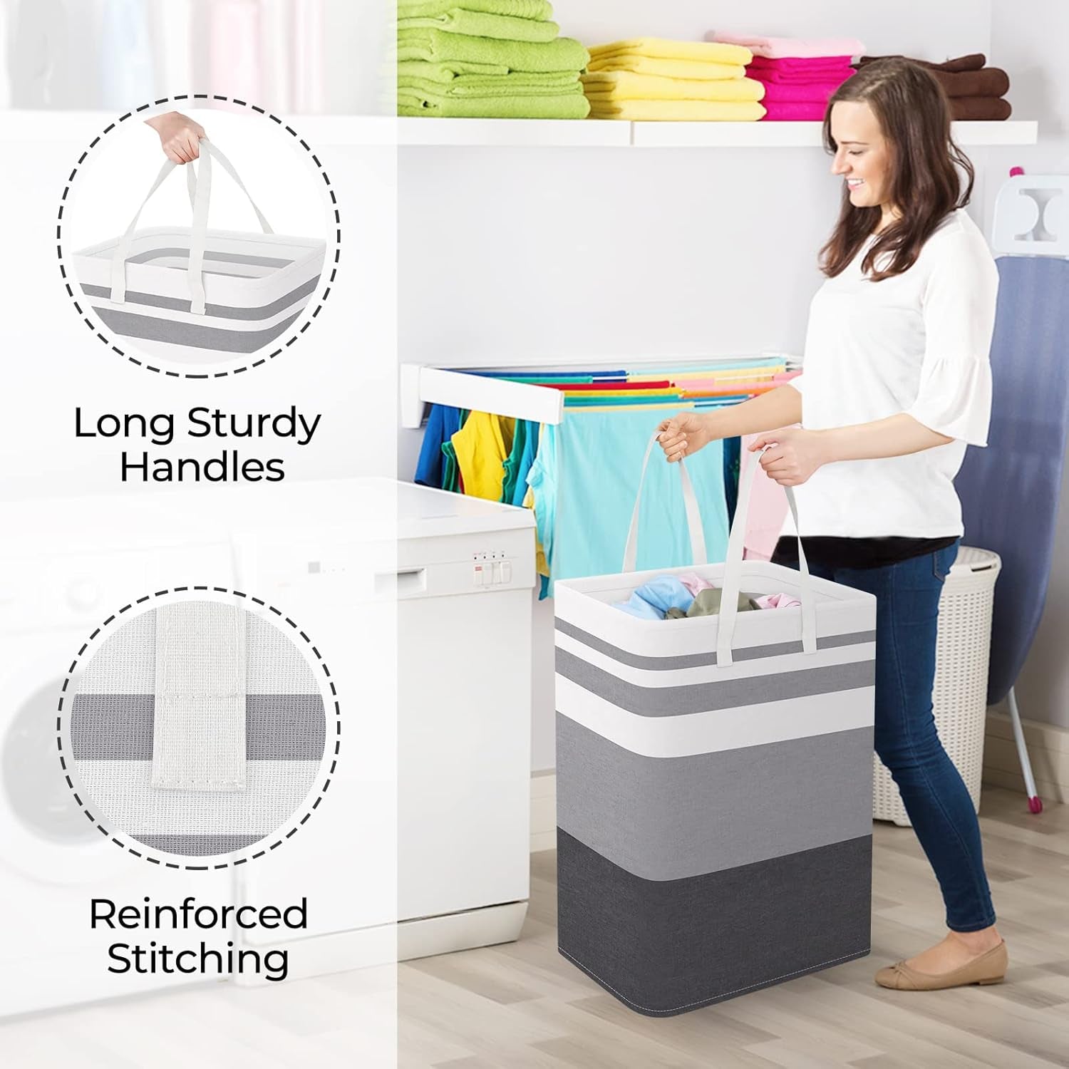 Large Collapsible Laundry Hamper 