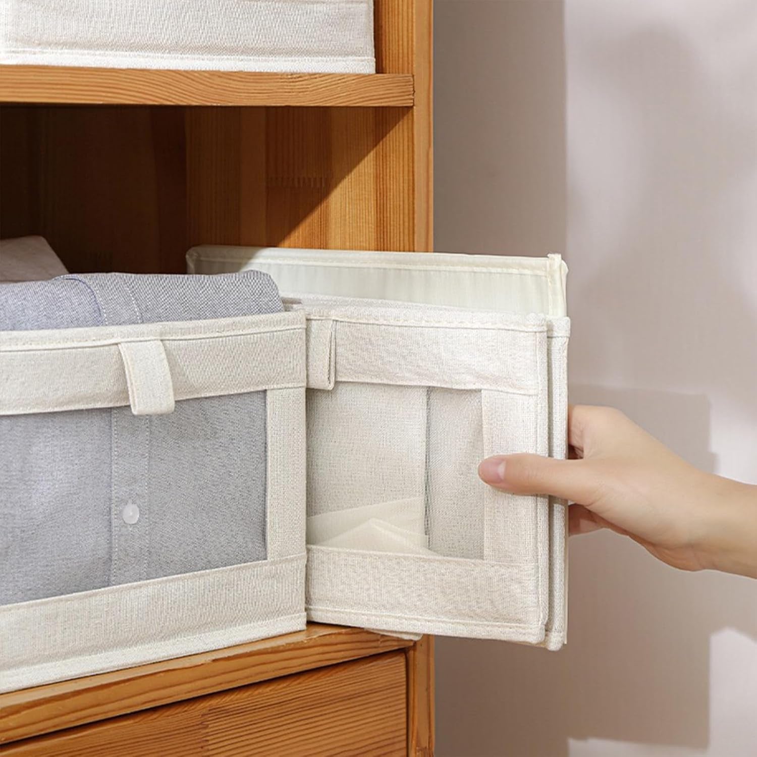 Linen Closet Storage Baskets (4pcs)