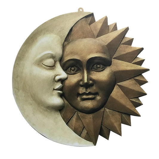 Celestial Sun and Moon Wall Sculpture
